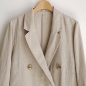 one f Linen Jacket BEIGE 再入荷