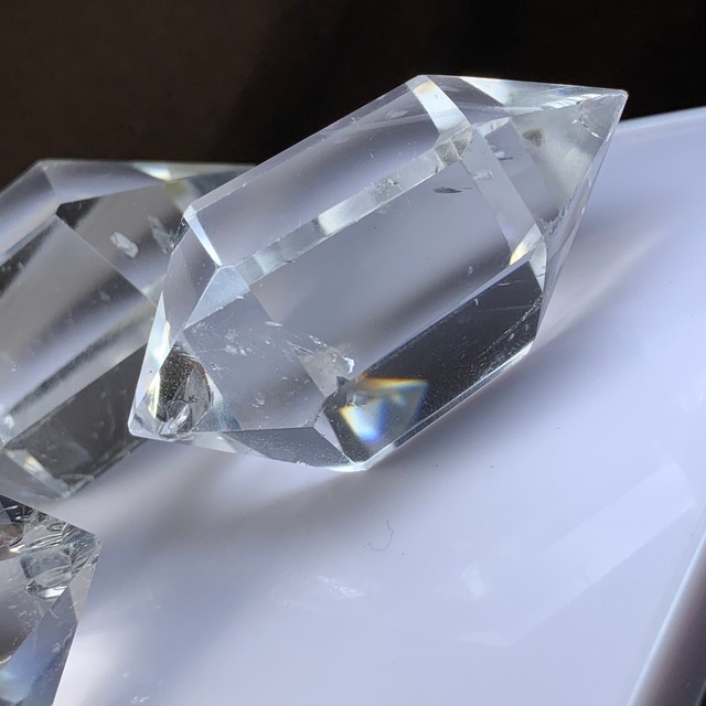 2.透明✩水晶ダブルポイント