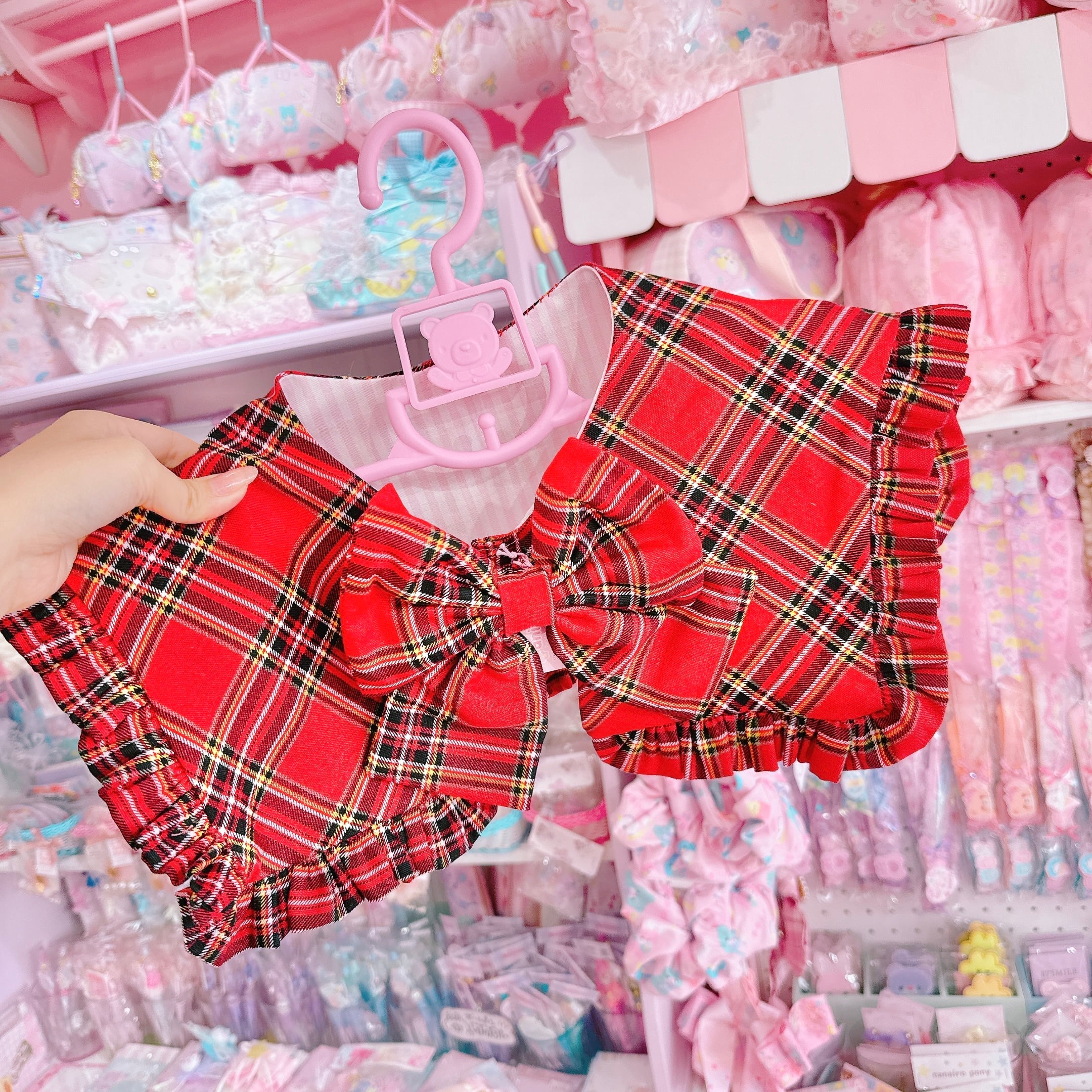 【F1】73-22タータンチェックつけ襟