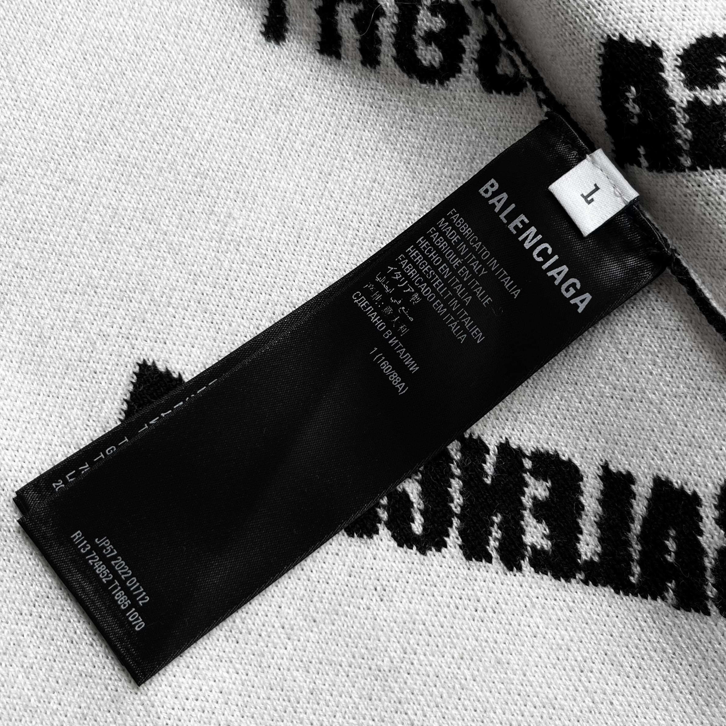 BALENCIAGA バレンシアガ ロゴマニア オールオーバー ニット ブラック