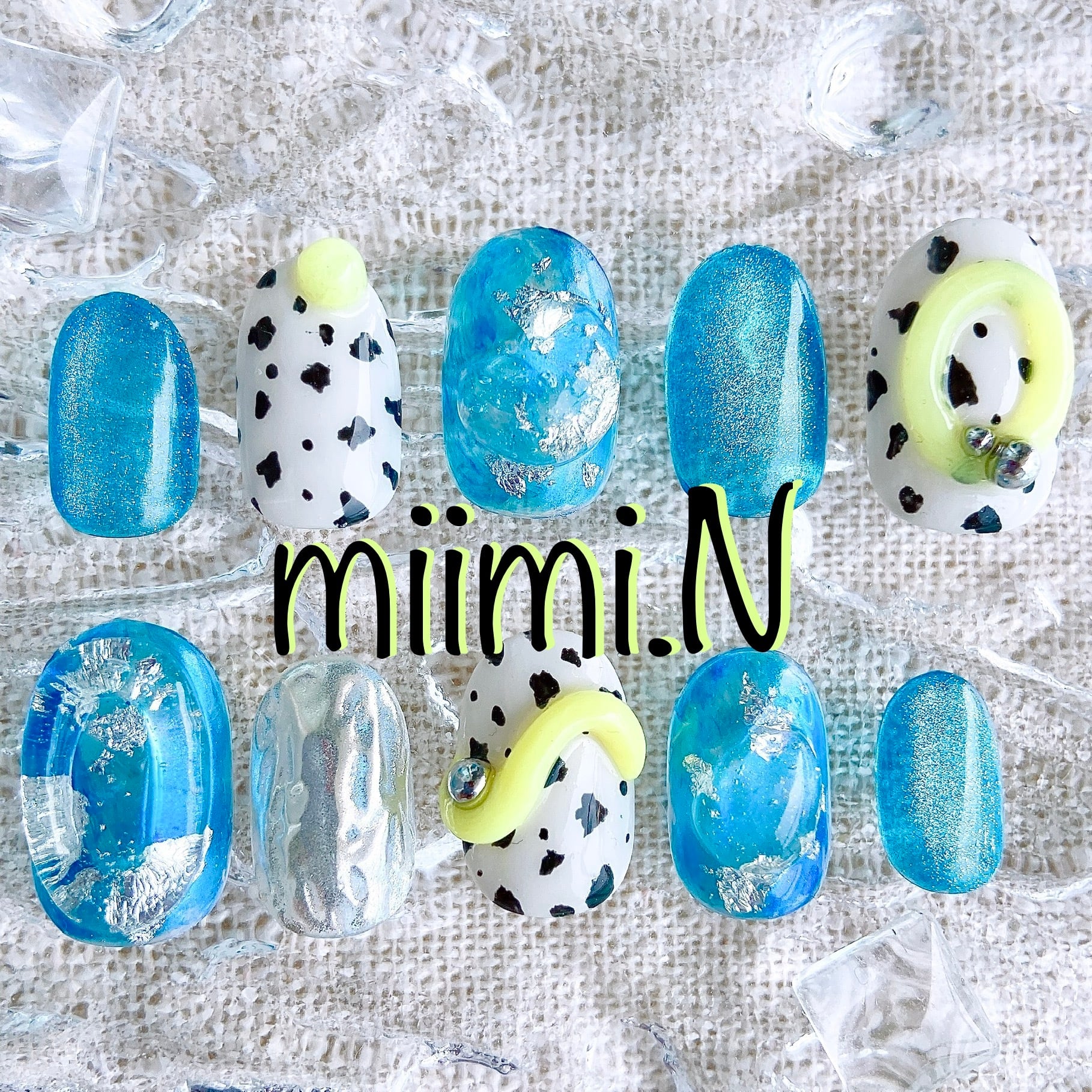 サイズ&型 確認用チップ フラットスクエアオフ10本 | ネイルチップ専門