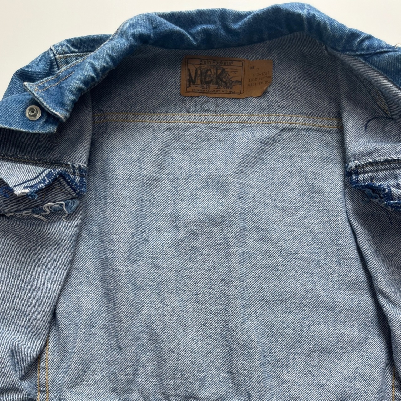 ＜VINTAGE＞Kids PLAIN POCKETS Denim Jacket 7Y (2610JK05)｜キッズ プレーンポケッツ ヴィンテージ デニムジャケット - 7