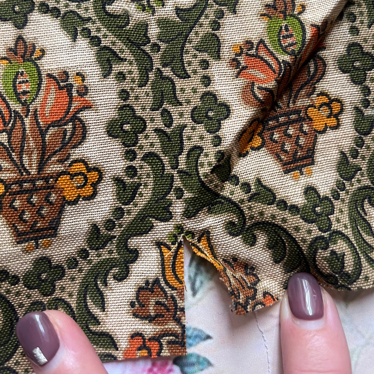 Vintage Fabric生地 クラシカル ダマスク 約45×55cm | bavoletful