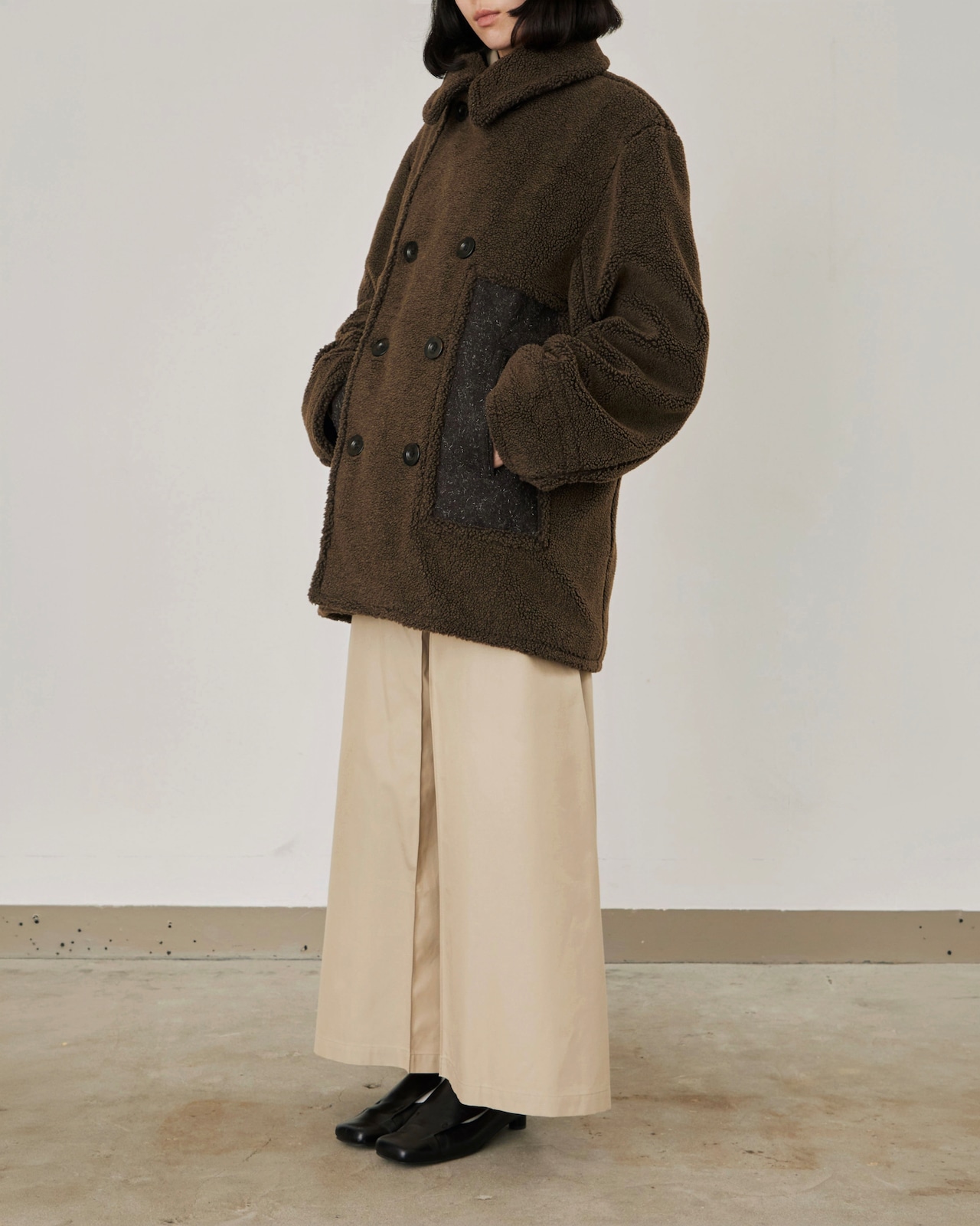 i’m here : - Boa P-Coat :Melange|ケンピメルトン/Extra TIMEピンズ