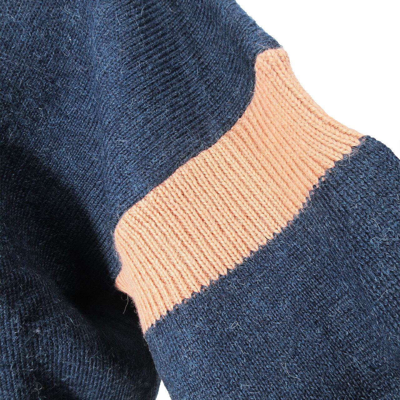 484 BLUE ALPAKA LINE TOPS ブルー アルパカ ライントップス