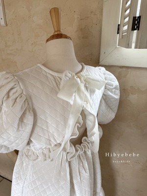 即納)90-120 | Brilly Quilted Velvet One Piece | HIBYEBEBE