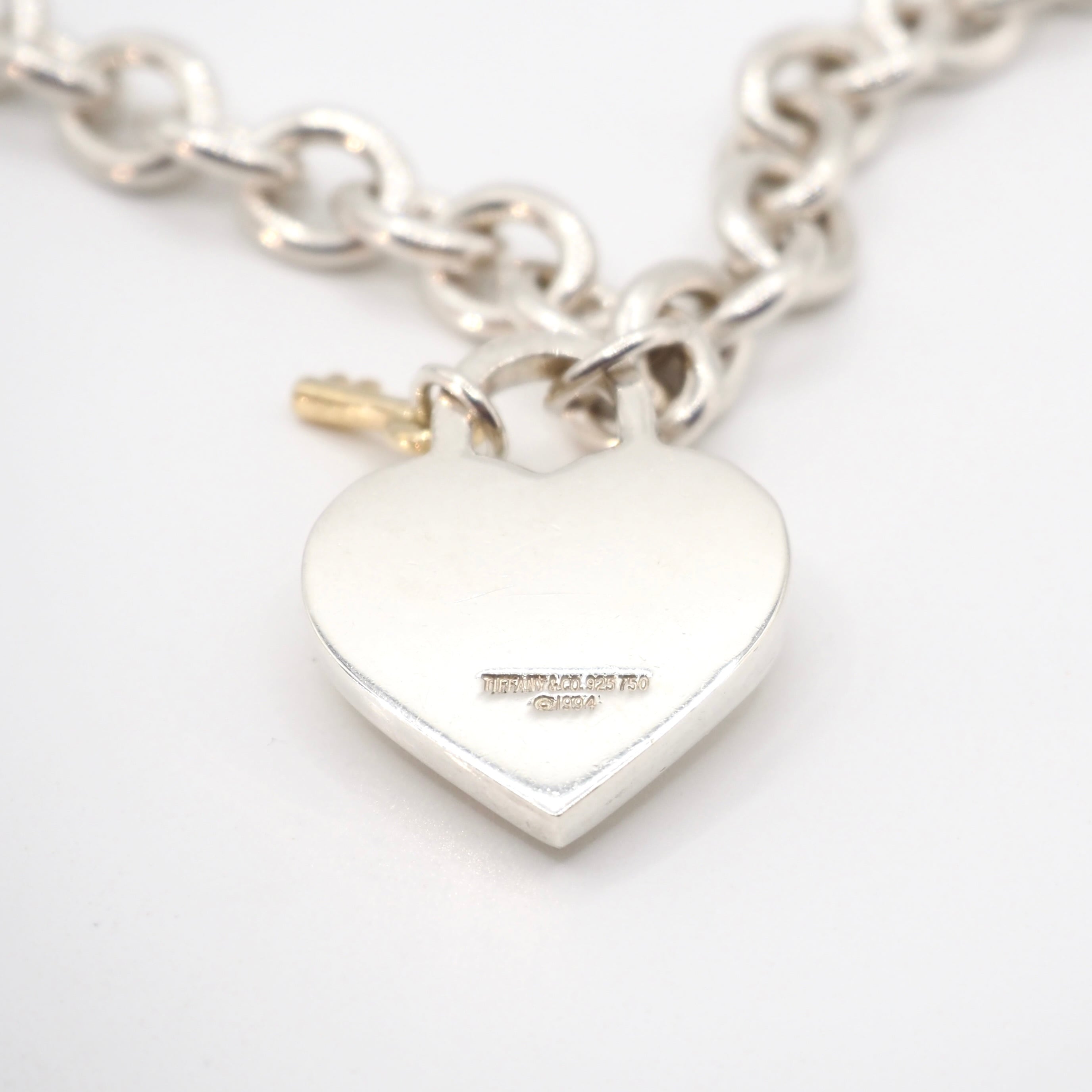Tiffany&Co. ハートロック ネックレス シルバー925 K18 ティファニー