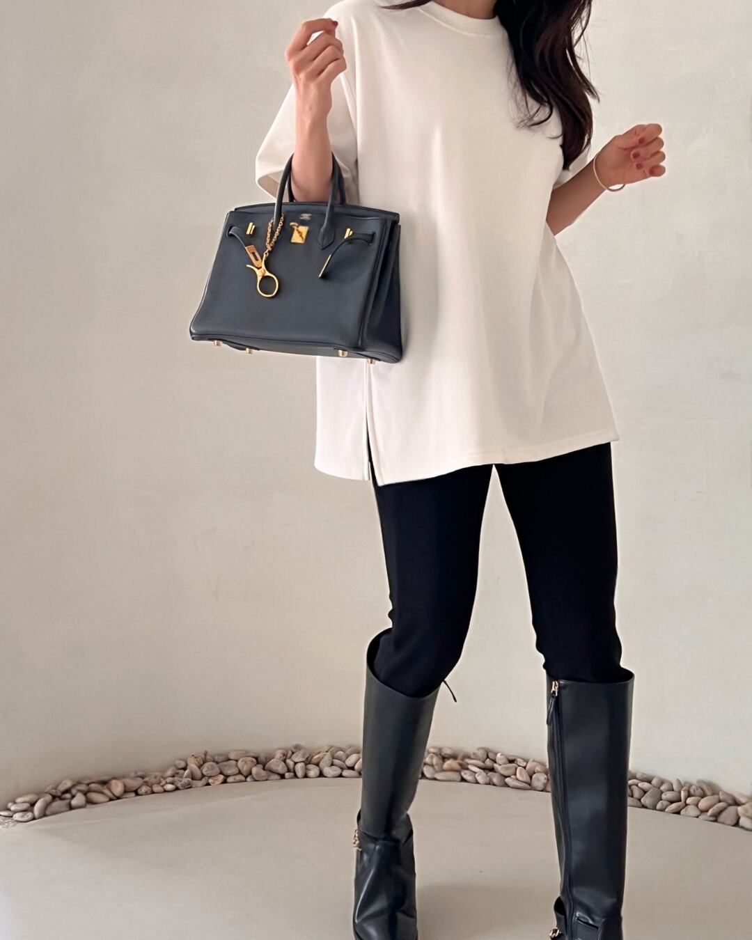 裏起毛ラウンドネックTシャツ