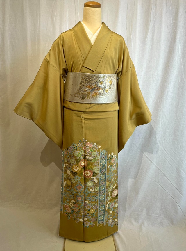 2263高身長三つ紋色留袖 袷単品 Tomesode  (lined kimono)