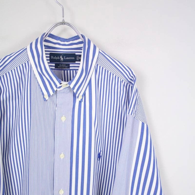 Ralph Lauren クレイジー ストライプシャツ ”BLAKE”オーバー Ralph Lauren クレイジー ストライプシャツ ”BLAKE”オーバー