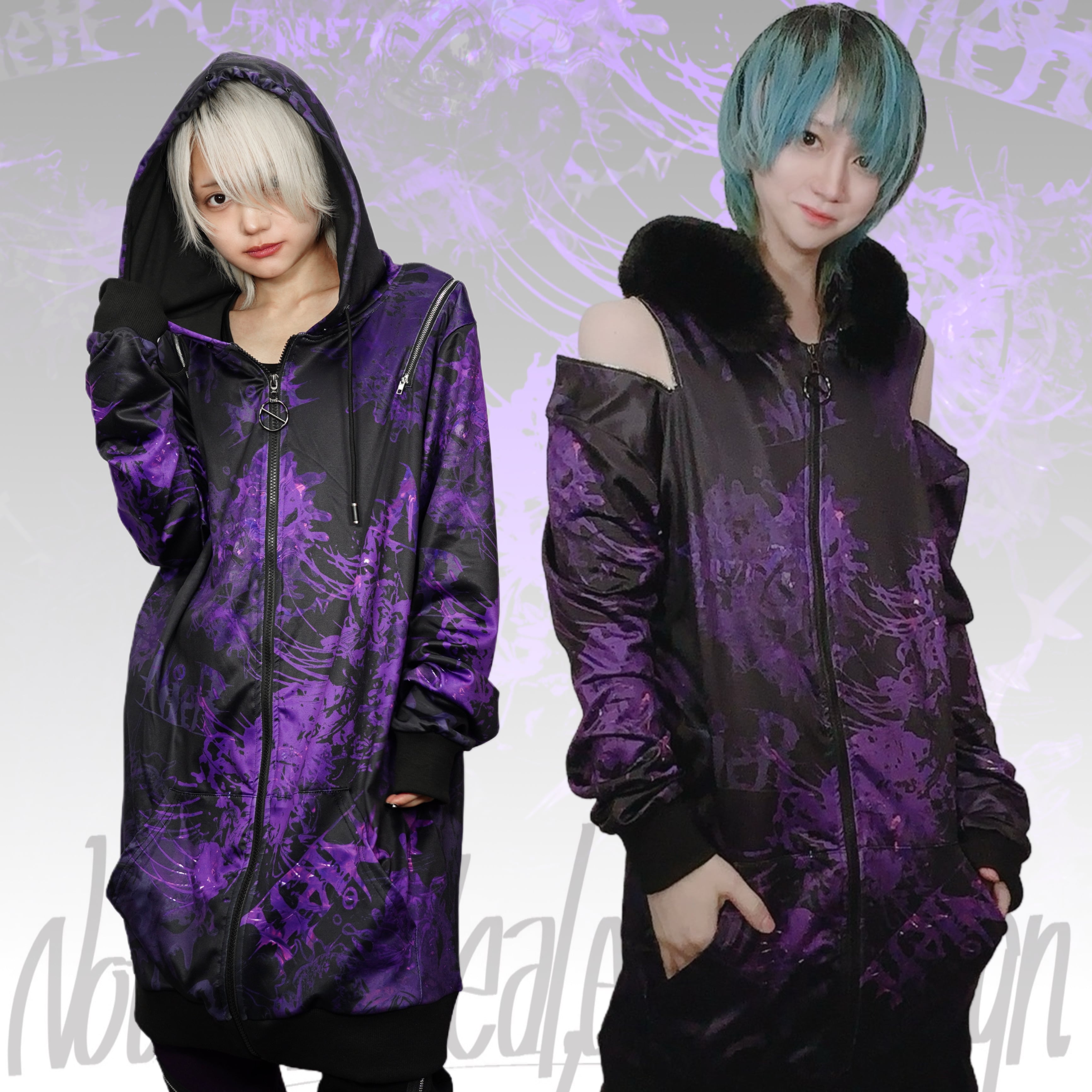 取り外し可能ファー付き 内側防寒2WAY OFF-SHOULDER ZIP OUTER 取り外し可能ファー付き 内側防寒2WAY OFF-SHOULDER ZIP OUTER