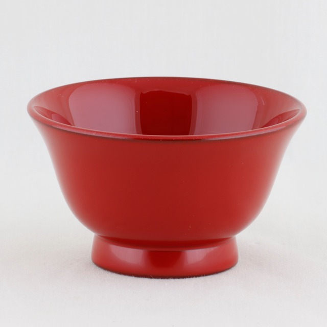 17-8  輪島塗　ぐい吞み／朱塗／干支 午蒔絵