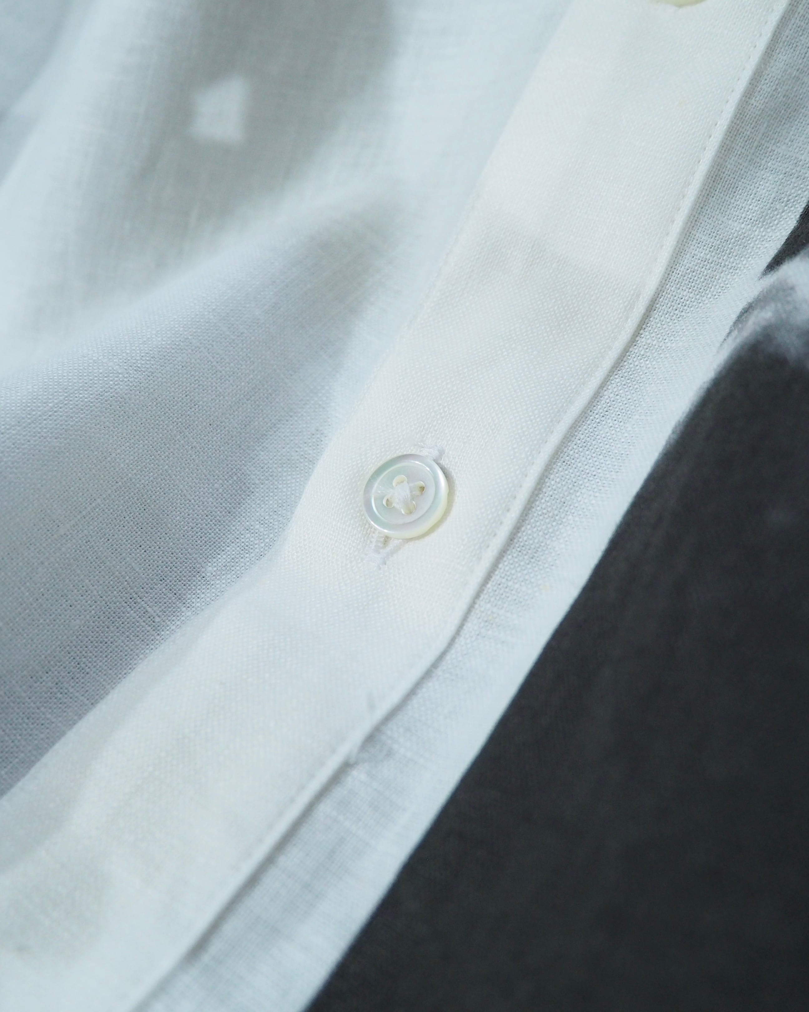 " β " Seaside photo collage printed SS linen shirt