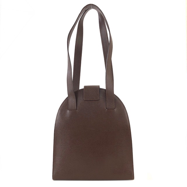 CELINE セリーヌ　ガンチーニ　エンボスレザー　トートバッグ　ブラウン　vintage　ヴィンテージ　オールドセリーヌ　xwf2dw