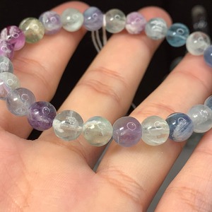 2色合い綺麗✩エンジェルフェザーフローライトブレスレット