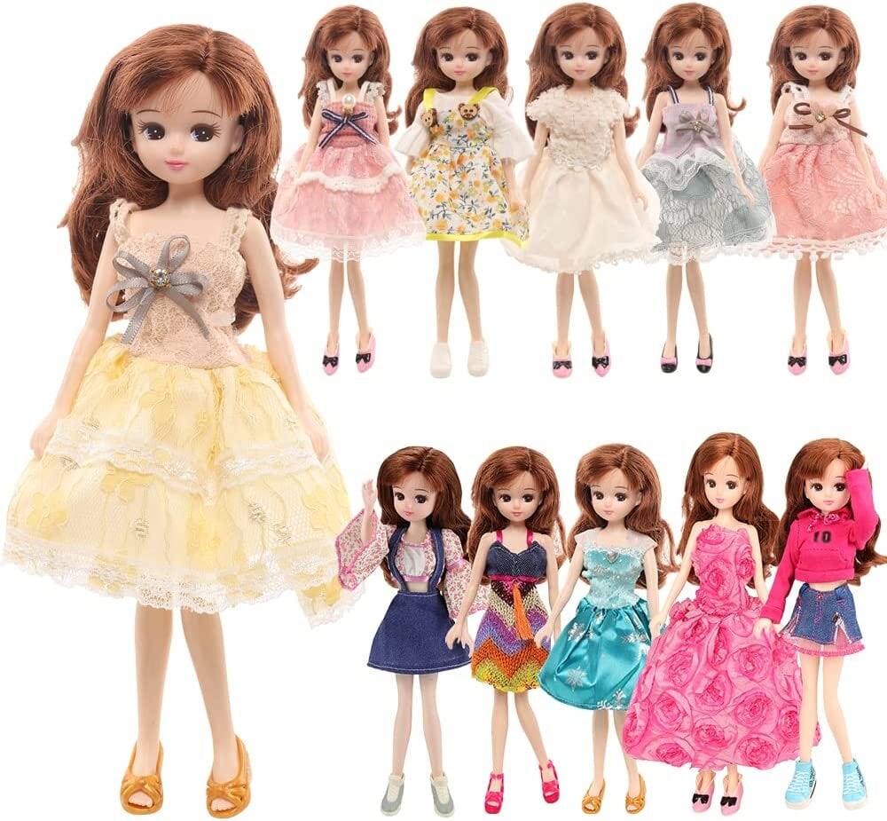 Barwa 22㎝人形用服 人形用ドレス ランダム5枚服セット 1/6人形用服