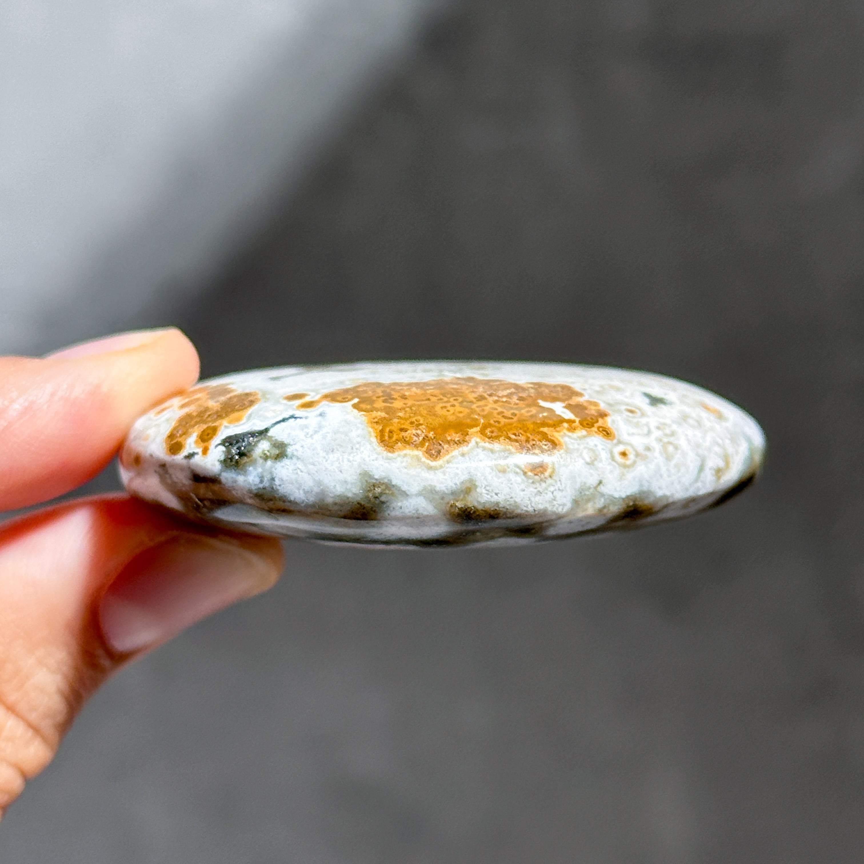 オーシャンジャスパー パームストーン35◇ Ocean Jasper ◇天然石