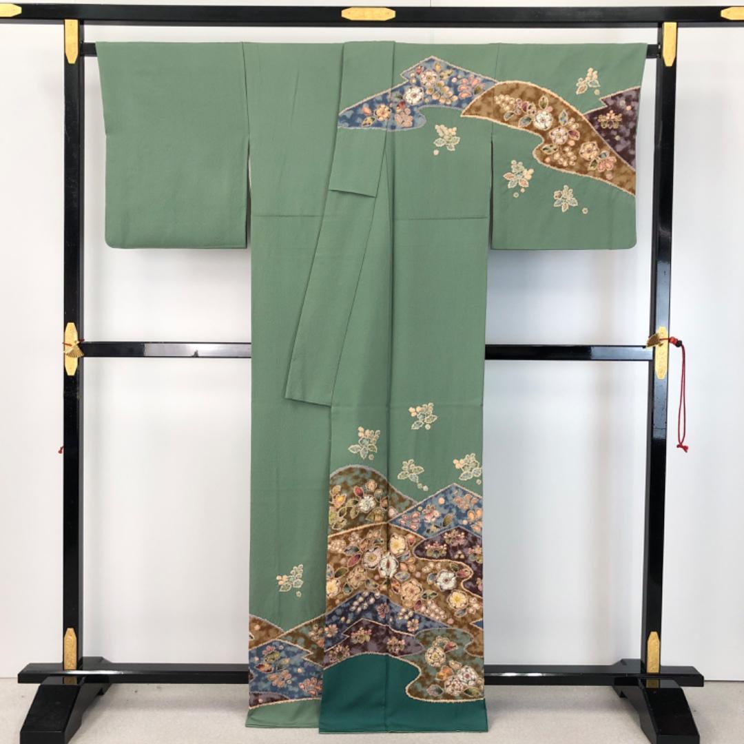 訪問着 十日町桐谷翠山工房 臈纐纈師 辻が花絞り トールサイズ K