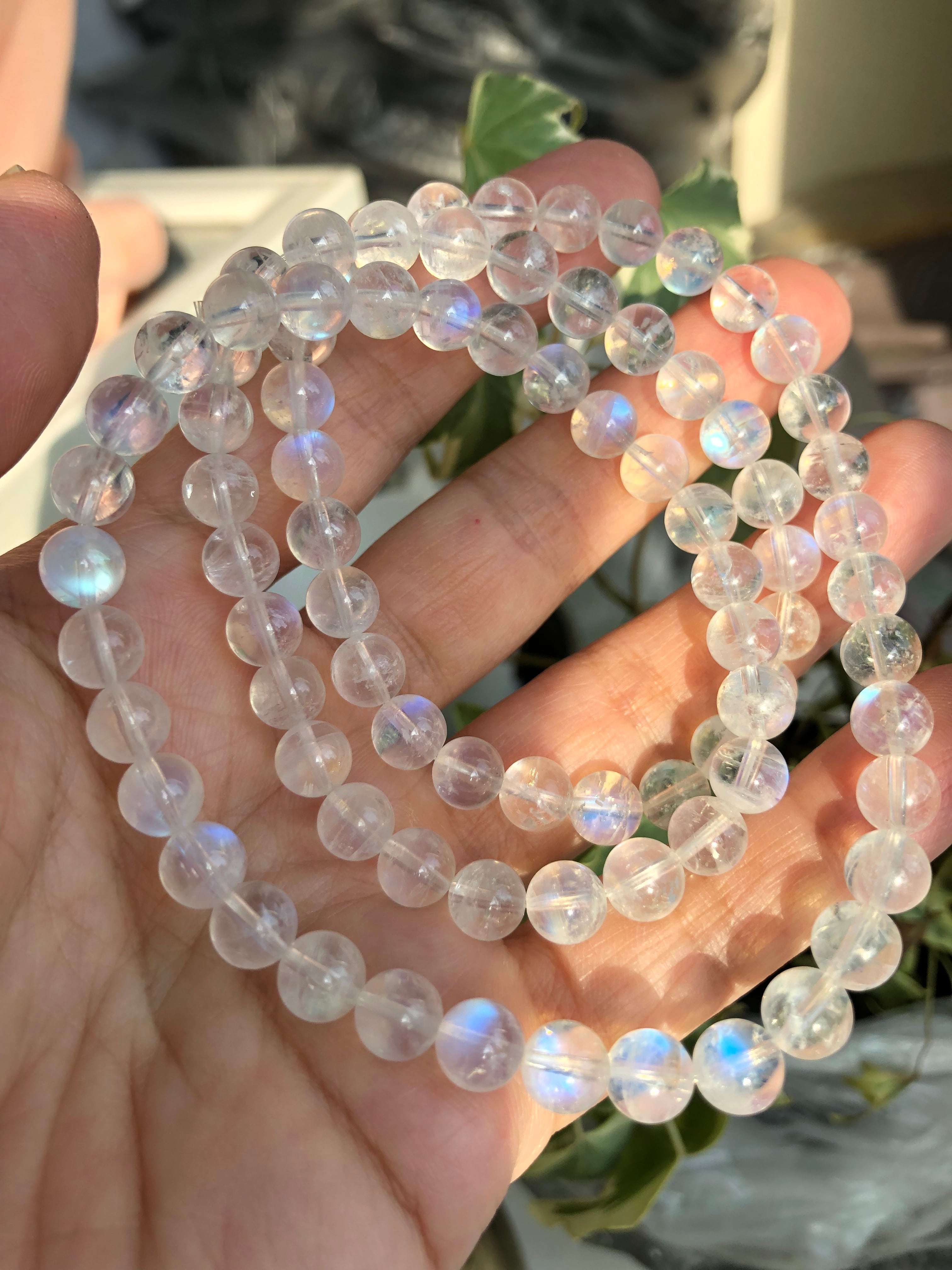 アクアマリン＆モルダバイト入り♡ ロイヤルブルームーンストーン