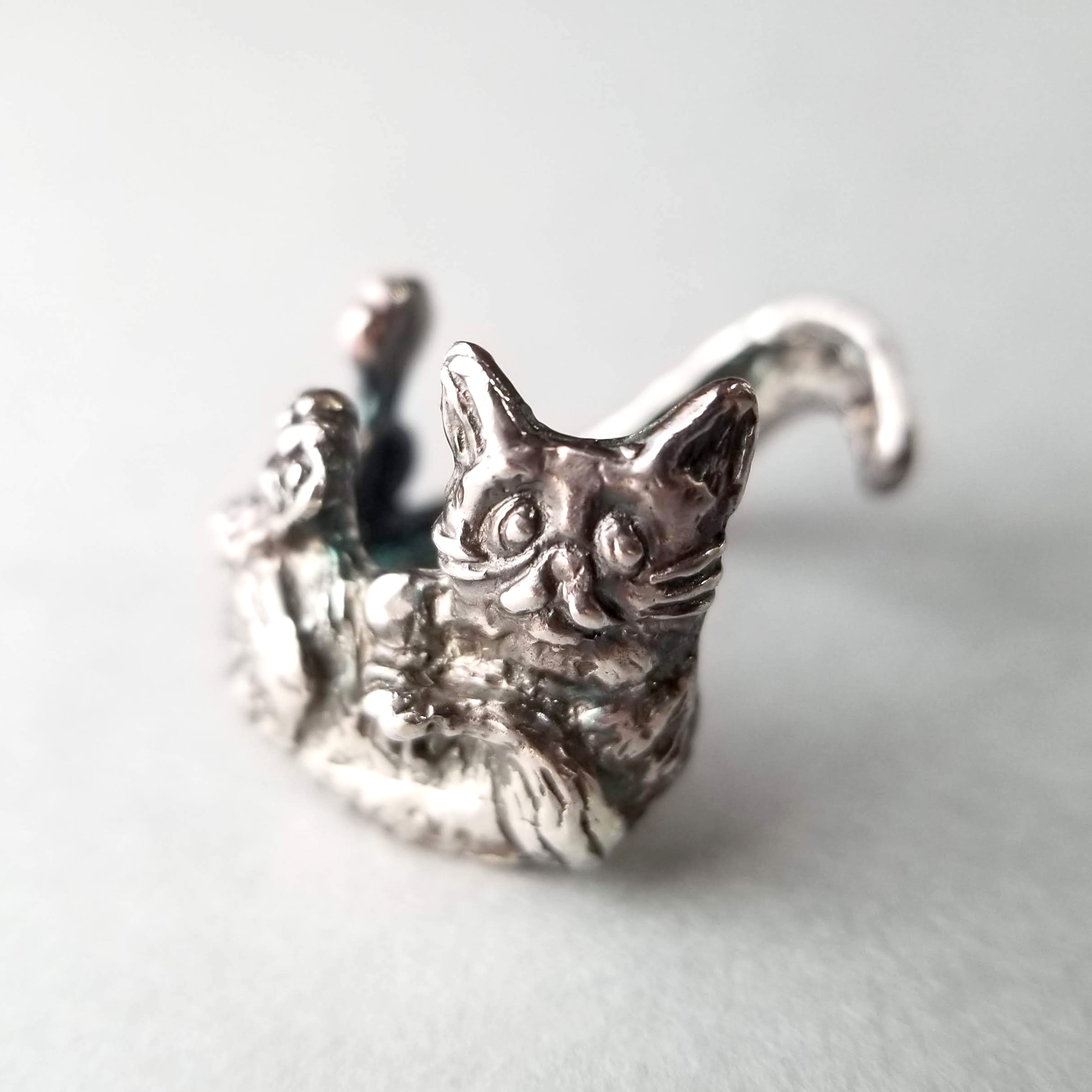 ごろ寝ねこ・silver925製リング（猫・ネコ・にゃんこ・キャット・cat・指輪） | mayasworks powered by BASE