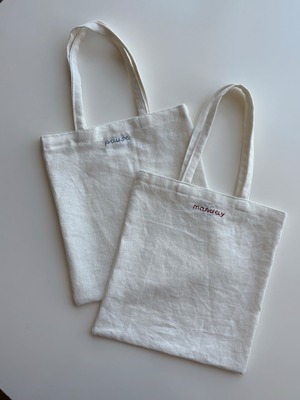 linen mini bag