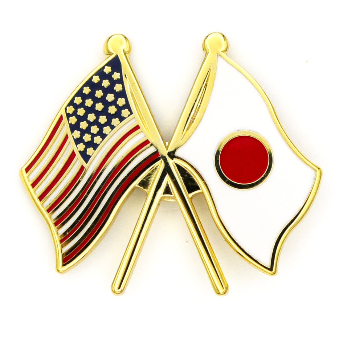 米軍グッズ ピンバッジ 米軍 国旗 星条旗&日の丸 海軍 空軍 全3種「燦