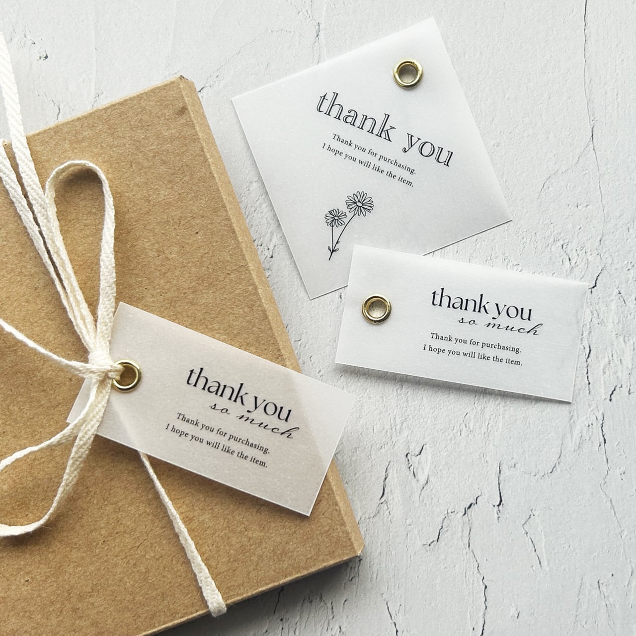 〈商品タグ〉トレーシングペーパータグ・ショップタグ・サンキュータグ