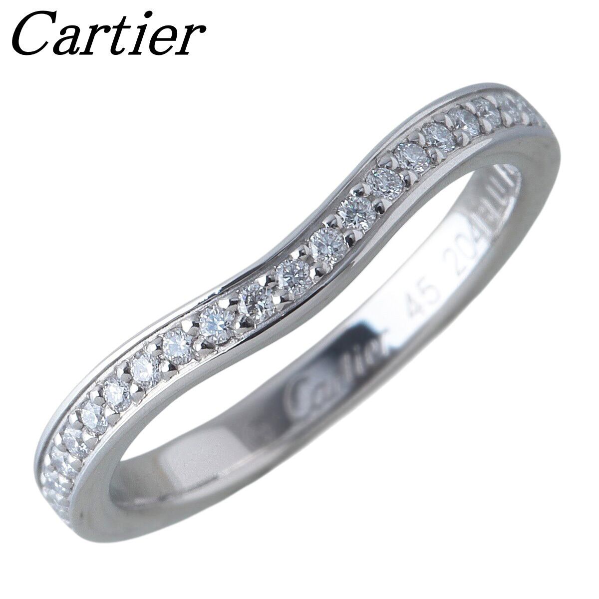 カルティエ バレリーナ ウェディング ダイヤ リング ハーフ #45