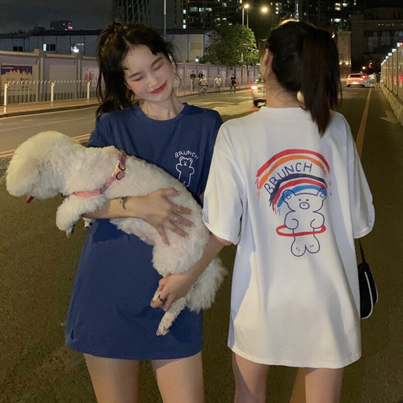 プリント柄Tシャツ シャツ サマー 大人ガーリー スウィート キュート カジュアル 夏物 萌量不足78611840528