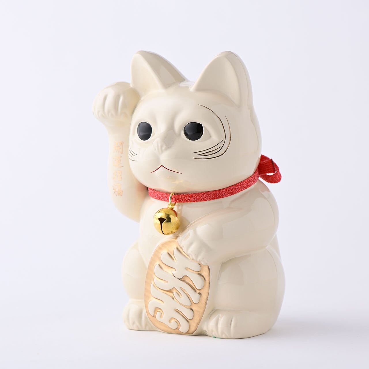 開運・縁起物》開運厄除け 招き猫16cm（白漆）｜銀雅堂 | 生活を楽しむ