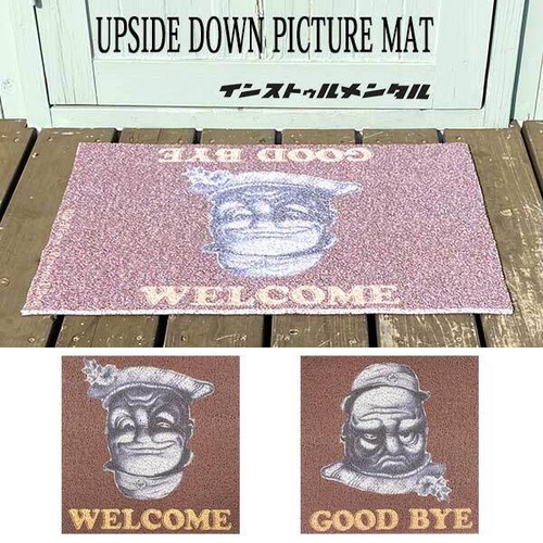 UPSIDE DOWN PICTURE MAT アップサイド ダウン ピクチャー マット トリックアート 騙し絵 PVCマット 両面 店舗 玄関マット 屋外 屋内 インストゥルメンタル