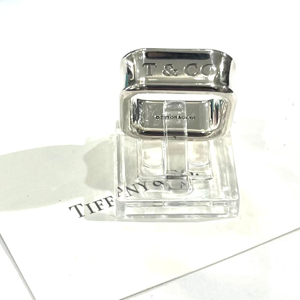 TIFFANY&CO.】【9-10号】2695 T&CO 1837 スクエアリング／シルバー925