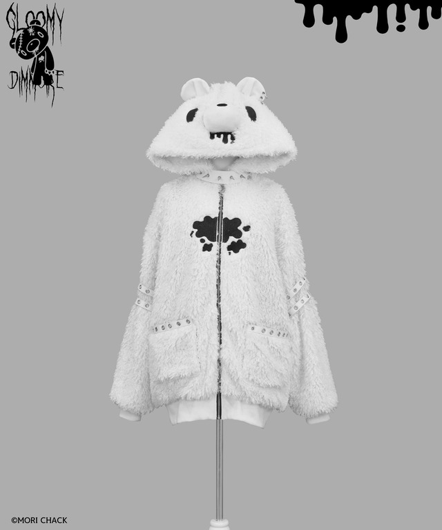 【GLOOMY×DimMoire】グルーミーボアパーカー【White】
