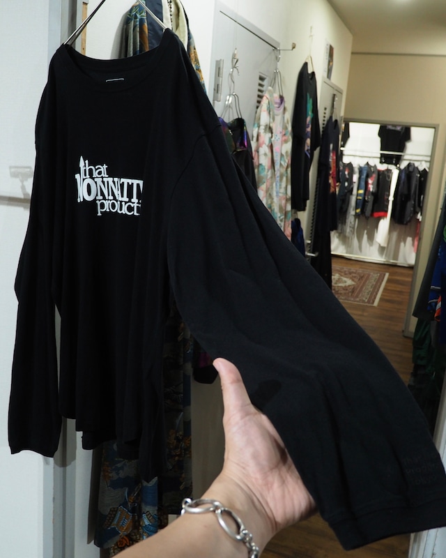 " That NONNATIVE Production " Logo printed Black Long sleeve Tee