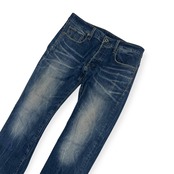G-STAR RAW ジースターロウ SLIM ヒゲ ボタンフライ デニム パンツ W90/インディゴ メンズ