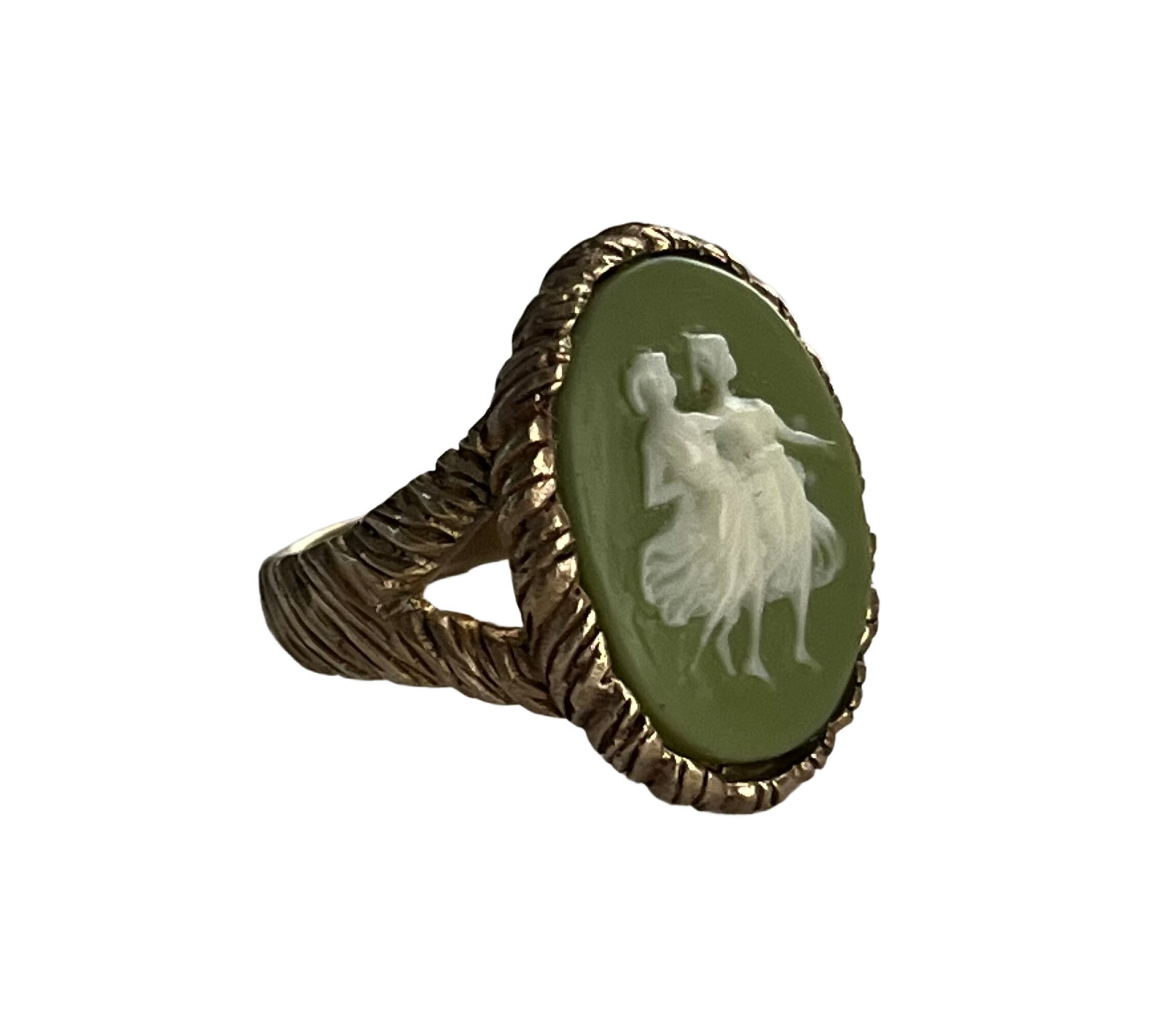 カメオ　オーバル型リング　USA カメオ オーバル型リング USA