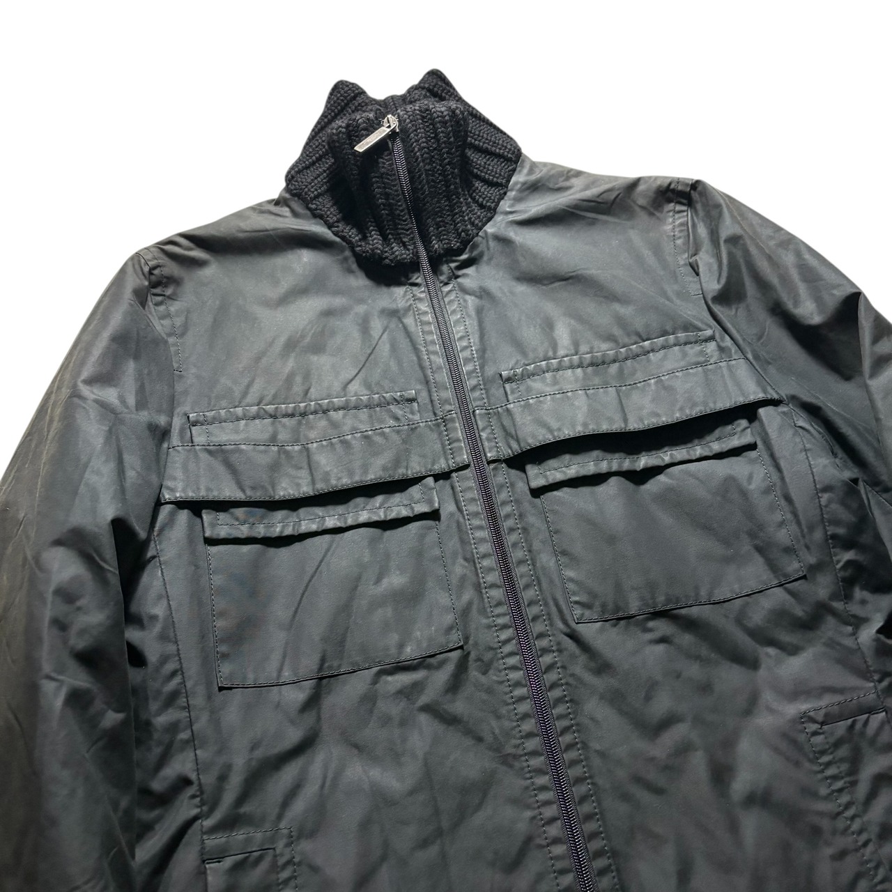 archive DIRK BIKKEMBERGS coating cotton high neck jacket