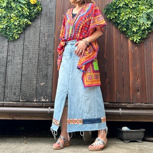 エスニックデニムスカート