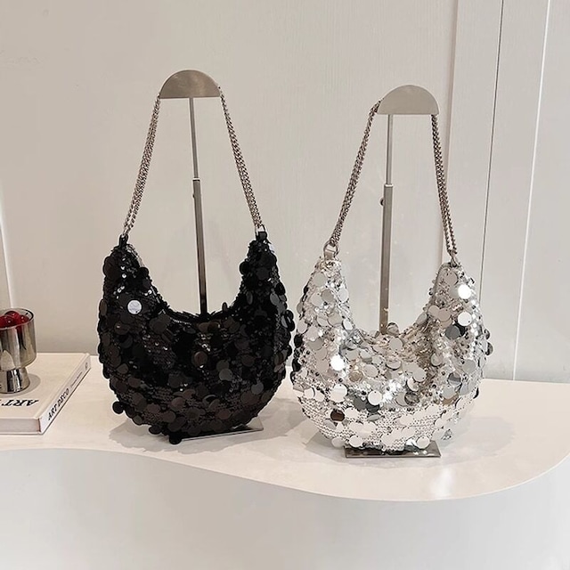 Sequin crescent bag　B180