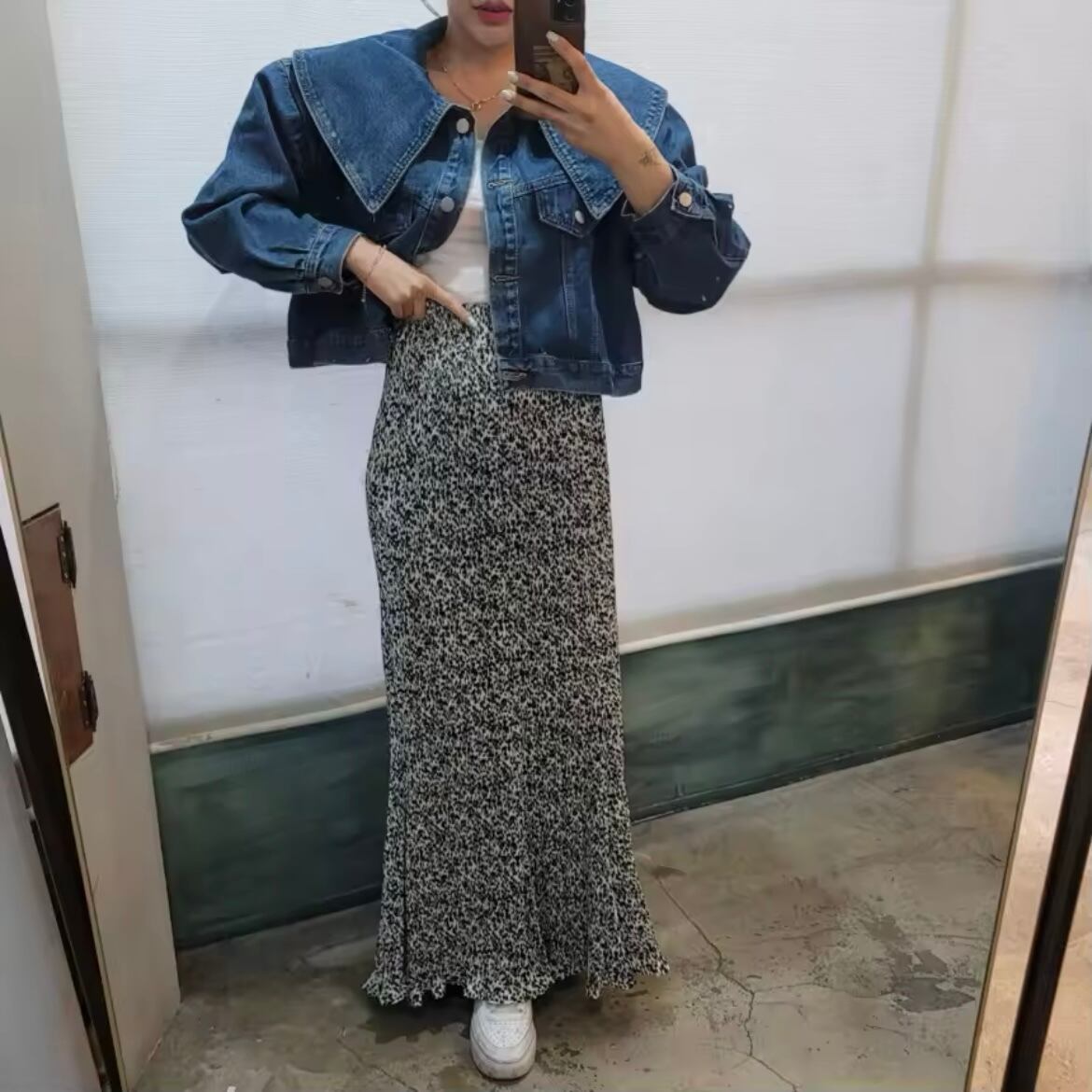 ビッグカラーデニムジャケット