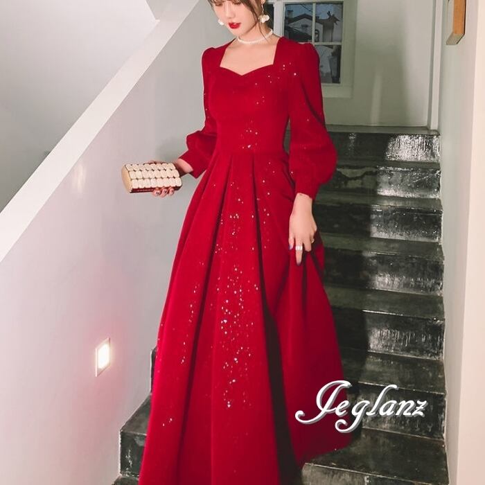 パーティ イブニングドレス カラードレス シャイニー ラメ 光沢感 ♪(MB514)ζ☆