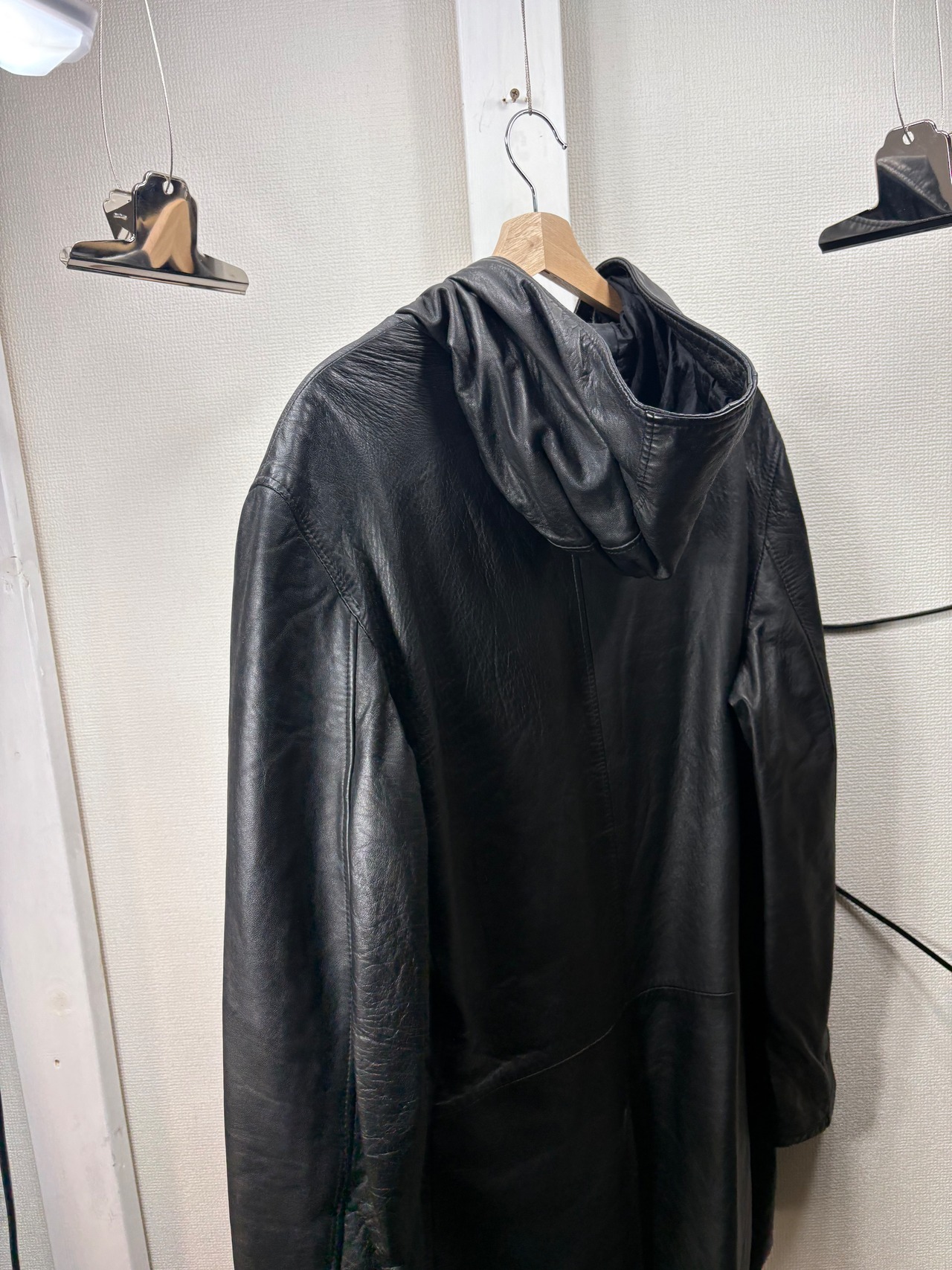 1980s- Black Leather Coat