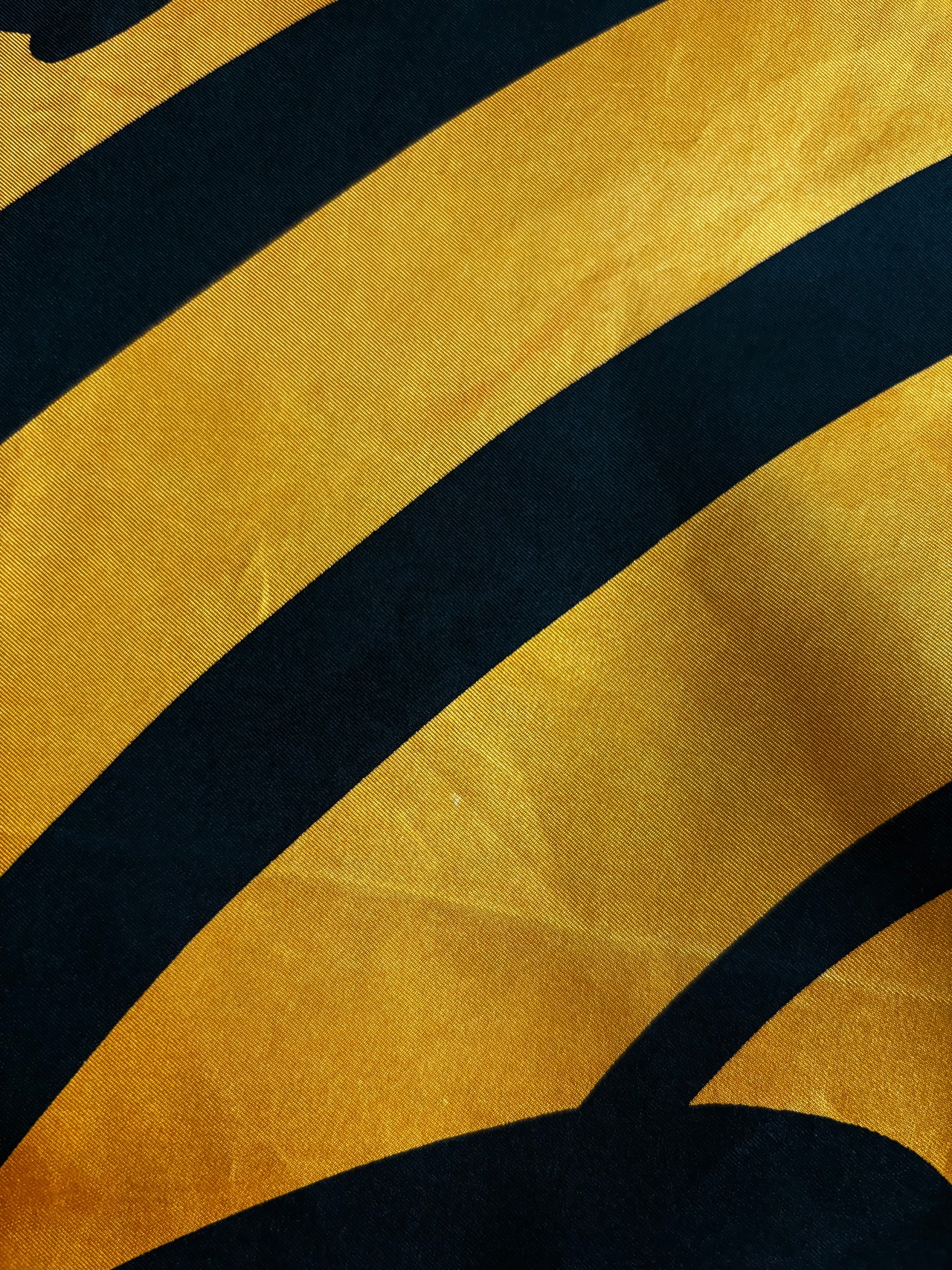 yellow & black abstract silk scarf-5152-8