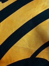 yellow & black abstract silk scarf-5152-8