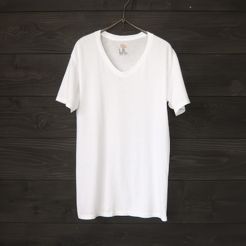 Hanes VネックT White S