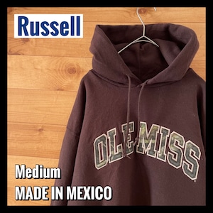 【Russell】カレッジ OLE MISS アーチロゴ ミシシッピ大学 スウェット プルオーバー パーカー メキシコ製 US古着