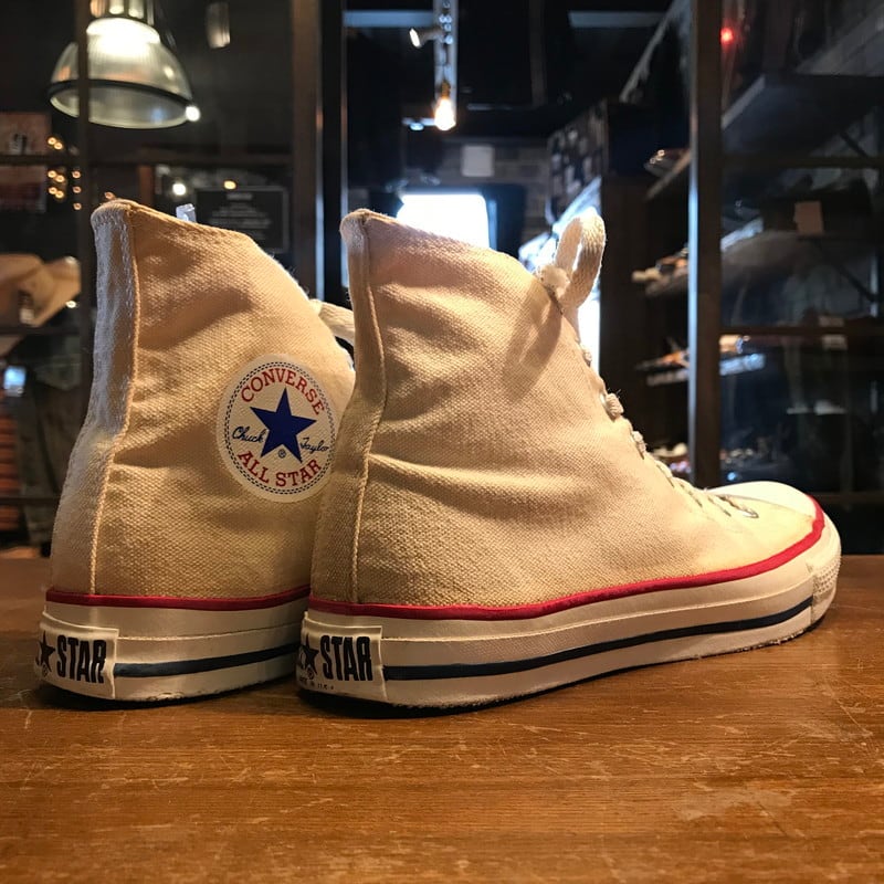 90's CONVERSE コンバース ALL STAR HI USA製 生成 オフホワイト 白 USA製 7 1/2 希少 ヴィンテージ |  agito vintage powered by BASE