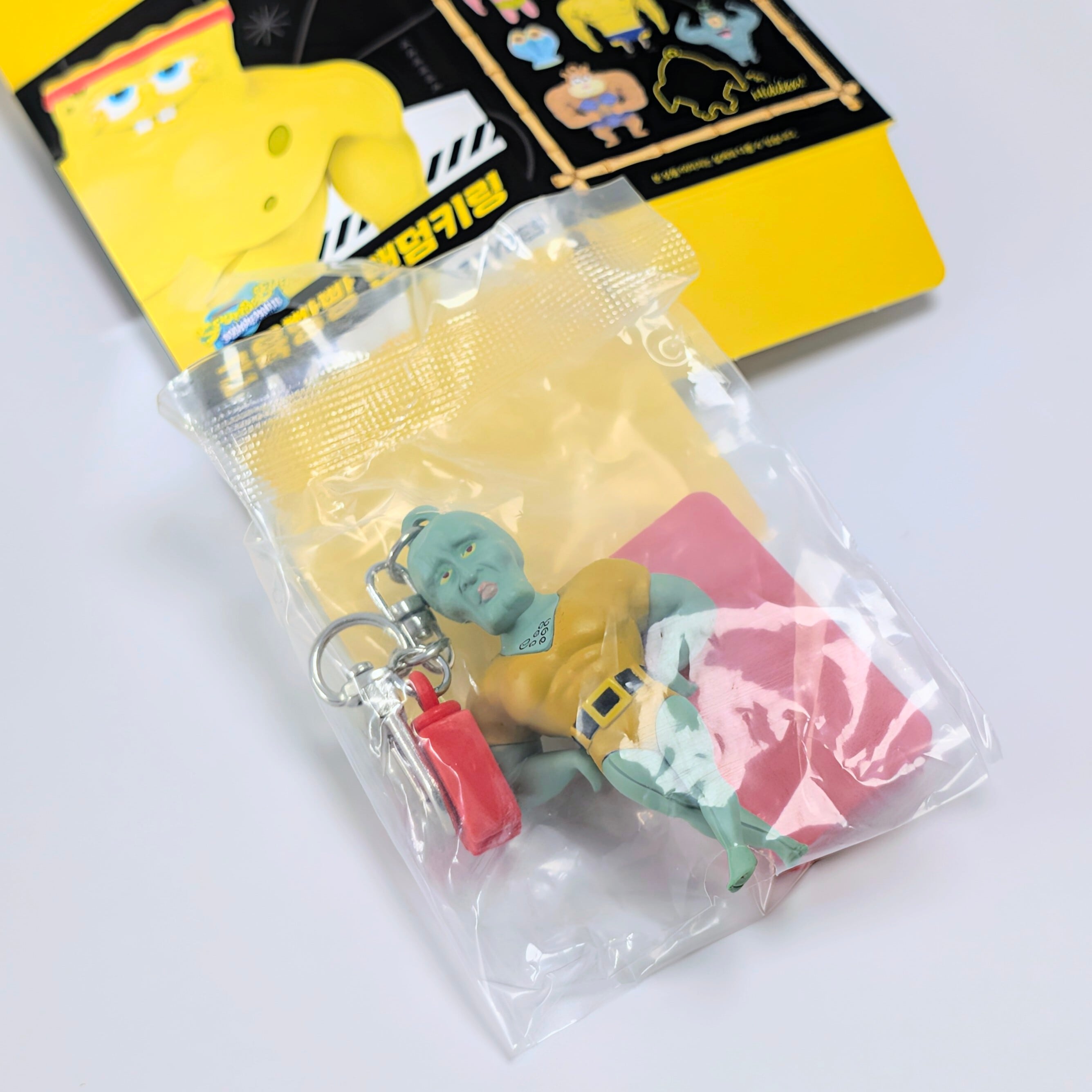 ⚡️KOREA Exclusive⚡️【 SpongeBob SquarePants ( スポンジボブスクエアパンツ ) 】※開封済販売 『 イカルド 』 / 韓国限定‼️筋肉パンパン マッスルランダムキーリング / マスコット〚アメリカン雑貨 アメトイ〛