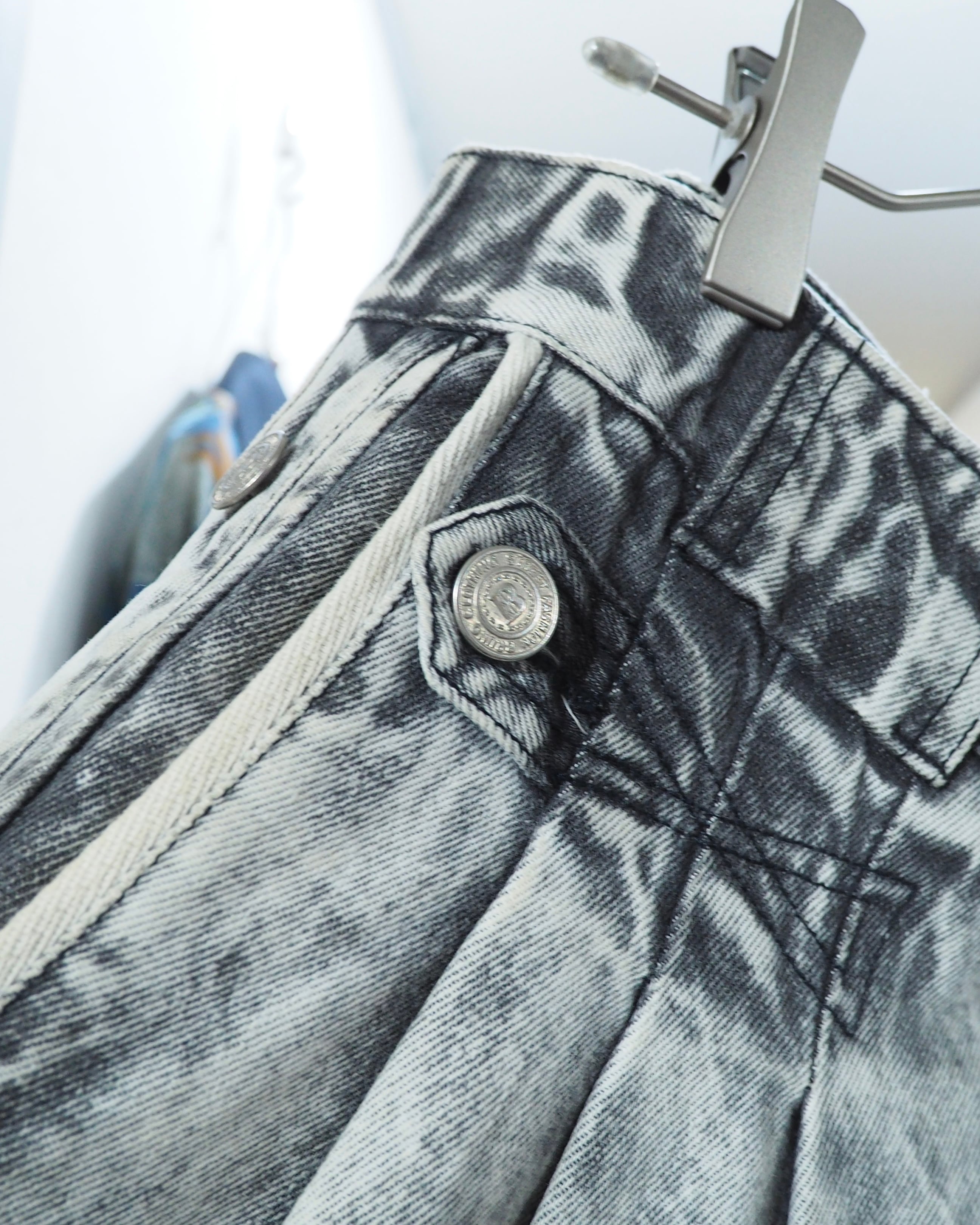 1990 - 00s " Bruno " Beautiful White Chemical Wash vintage Baggy shorts Pants