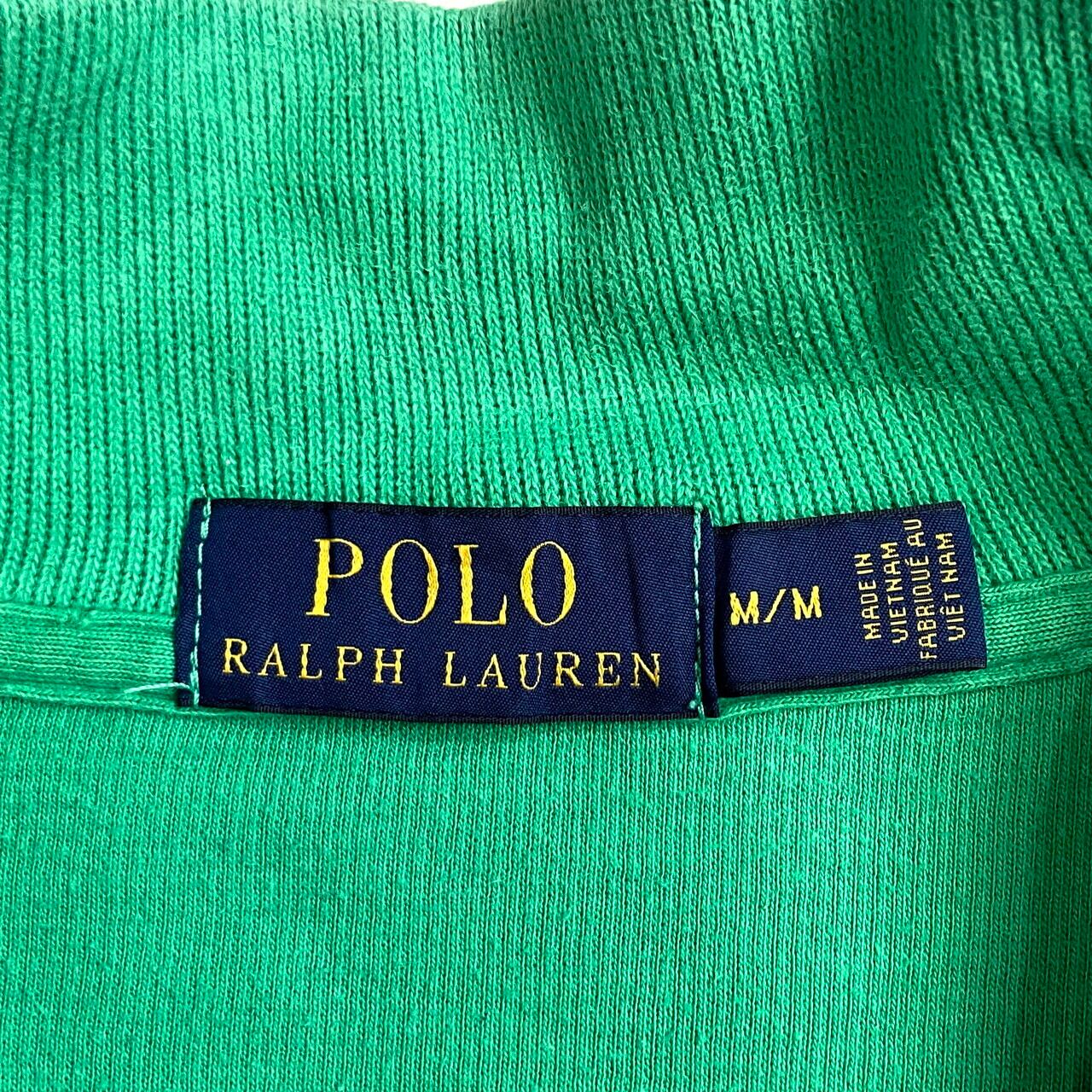 Polo Ralph Lauren ポロ ラルフローレン ワンポイントロゴ 刺繍 ハーフジップ スウェット メンズL相当 古着 グリーン  黄緑色【スウェット】 | cave 古着屋【公式】古着通販サイト powered by BASE